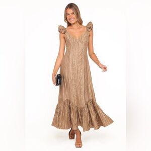 Petal an pup Romola Midi Dress bronze small